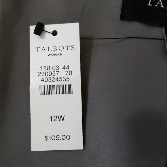 TALBOTS Khaki Gray Tulip Skirt - New with Tags Skirt - Picture 7 of 8